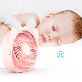

Easy Cool Purifies Air Cooling Fan Mini USB Charging Fan 3 Speeds 360 Degree Rotation Rechargeable Summer Cooling