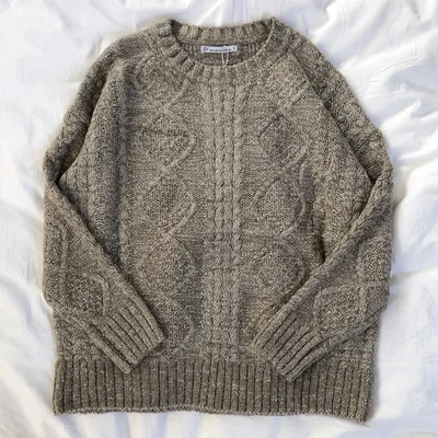 3 цвета, осень и зима, корейский стиль, сплошной цвет, твист, толстый теплый вязаный свитер, женские свитера и пуловеры(N0057 - Цвет: jiao tang