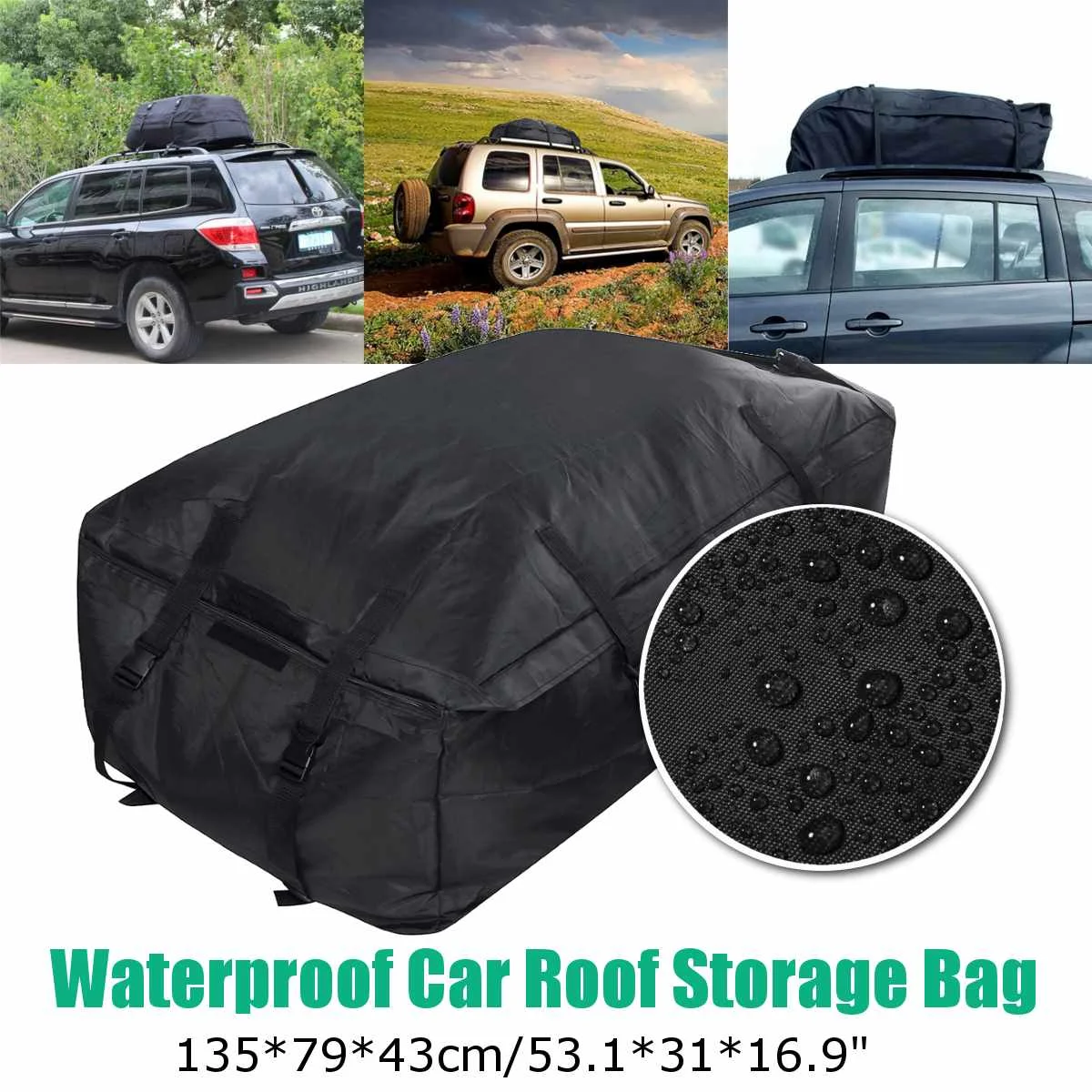 135x79x43cm Waterproof Car Cargo Roof 