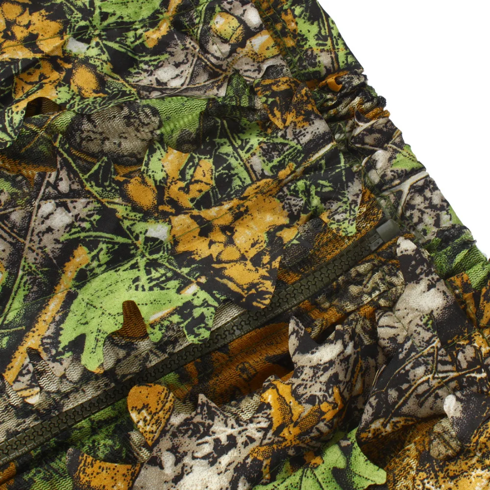 Ghillie костюм свободного размера 3D лесной листовой камуфляж костюм CLWZF-01