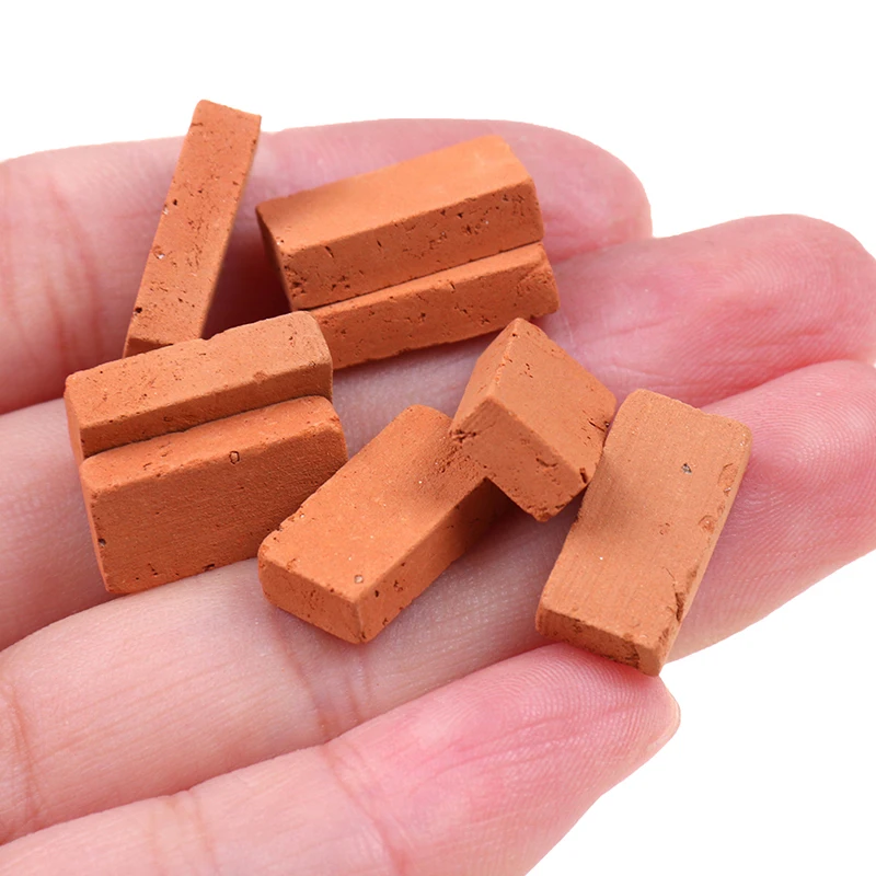 Dollhouse miniature simulation brick diy sand table landscape scenery clay Scenery Buildings Toys 50PCS 1/16