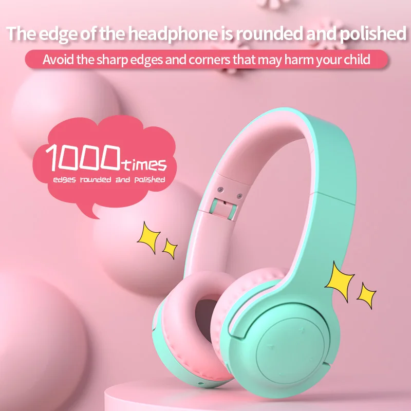 E3 Bluetooth 5 0 Kids Headphones with 93dB Limited Volume Wireless Headphones Foldable Stereo Over Ear For Kid phone pc laptop