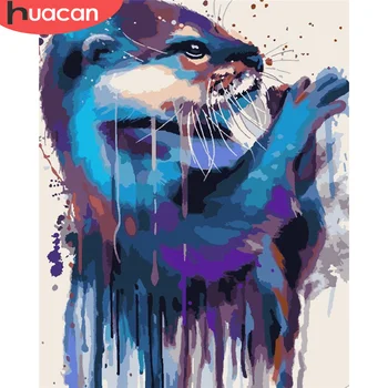 

HUACAN DIY Pictures By Number Seal Kits Painting By Numbers Animal Hand Painted Paintings Art Drawing On Canvas Gift Home Decor