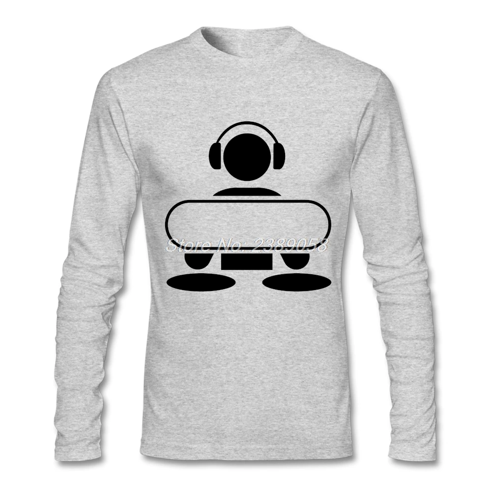 Latest Men's T Shirt DJ Music Comfortable Long Sleeve Round Collar Tee tShirts Cotton Cheap T-shirts Male asic bitcoin miner | Мужская