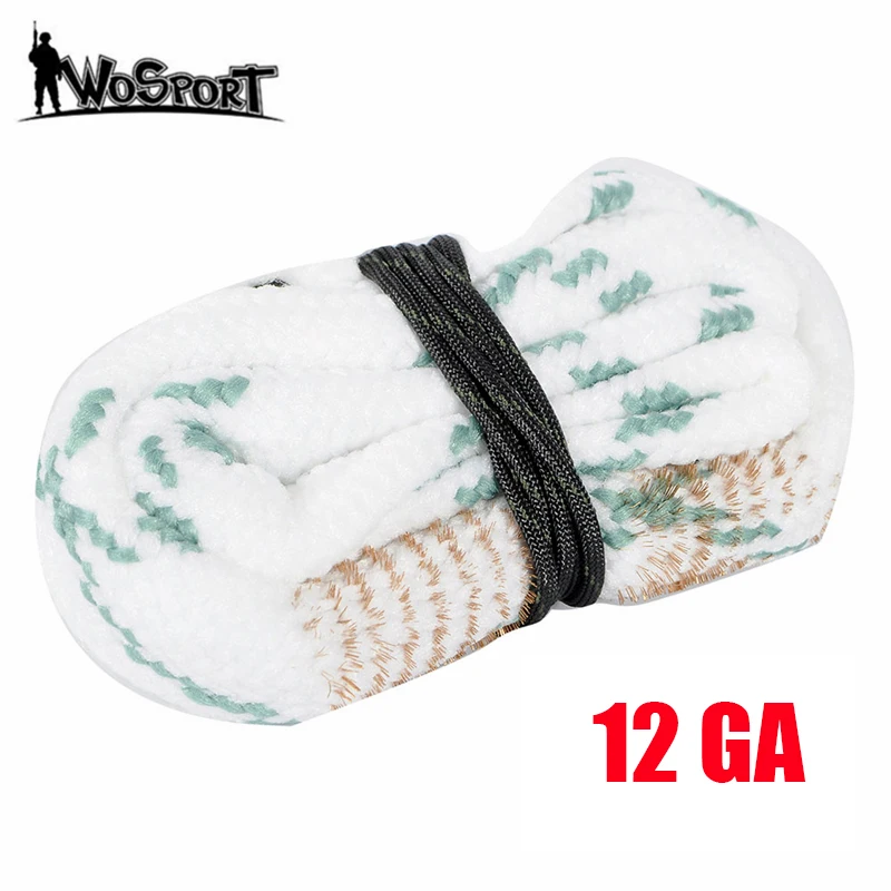 Tactical 12 GA Gun Barrel Cleaning Rope Rifle Pistol Cleaning Brush Gun Cleaning Kit Shotgun Bore Snake Hunting Gun Accessories
