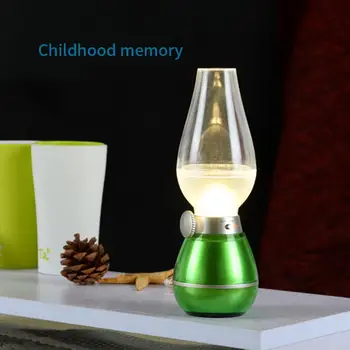 

Best Retro Style Led Kerosene Lamp Blowing Control Lamp Desk Lamp Dimmable Usb Rechargeable Night Light Home Decoration