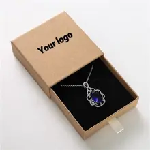 100 шт./лот коробка на заказ белый ящик картонная коробка упаковка серьги браслет ожерелье подвеска коробка тиснение фольгой логотип