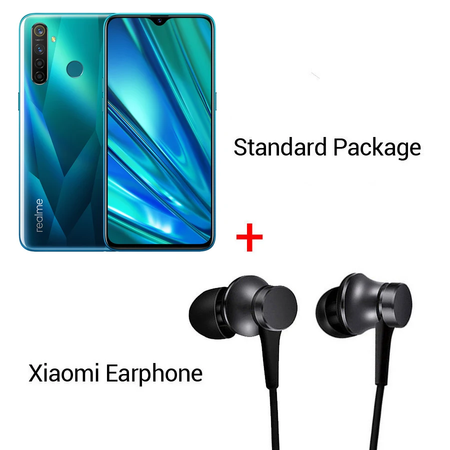 OPPO REALME 5 pro(версия ЕС) 6,3 ''4/8 ГБ 128 Android P Восьмиядерный 4035 мА/ч, 48MP Quad камеры VOOC Быстрая зарядка 3,0 мобильный телефон - Цвет: Green N Earphone