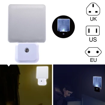 

Sensor Light Control LED Night Light EU/US/UK Plug Nightlight Lamp For Children Living Room Bedroom Lighting Cabinet Stair Light