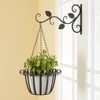 Metal hanging wrought iron flower basket hanging plant hanger wall hook for home garden flower pot balcony wall decoration ► Photo 3/6