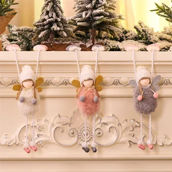 

Maxsin 3 pcs/lot New Christmas decorations Christmas plush angel pendant creative cute mini girl pendant