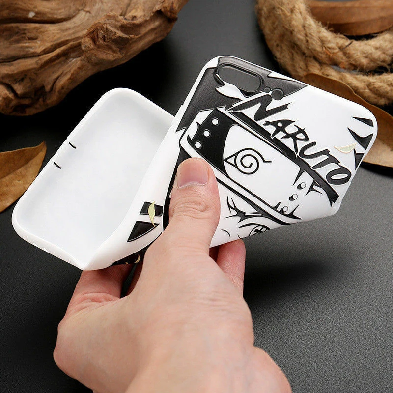 Роскошный черный белый чехол для телефона Наруто Sasuke Kakashi iPhone 11 Pro Max X 8 7 6 6S Plus XR XS