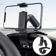 

Car Phone Mount, Cell Phone Holder for Auto 360 Degree Rotation Dashboard Car Clip Mount Stand for 4.7 to 6.5 inch Smartphones