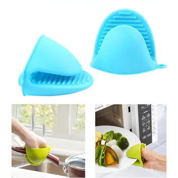 

1/5pc Thicken Food Grade Silicone Anti-Hot Gloves Kitchen Heat Insulation Take Bowl Plate Folder Anti-Slip Baking Oven Hand Clip