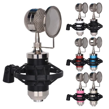 

Recording Mic Cardioid Condenser Microphone Kit with Shock Mount Pop Filter for Vocal Live Streaming Singing Broadcasting