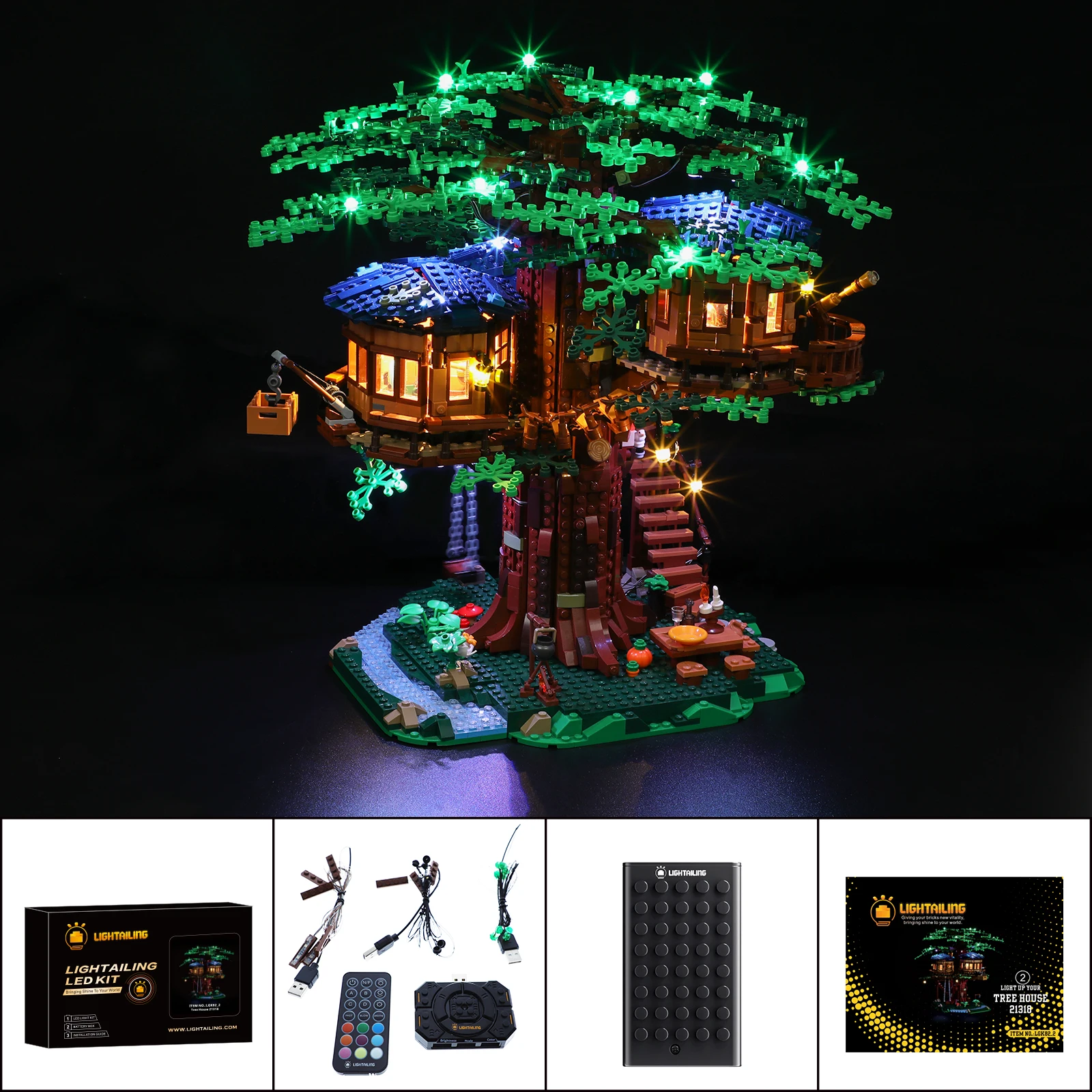 

LIGHTAILING LED Light Kit for 21318 Tree House, Remote Control Version