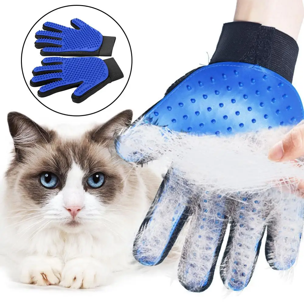 Guante de aseo para mascotas, guantes para Cepillar el pelo de gatos, peine para perros y gatos, cepillo para quitar el pelo y masaje