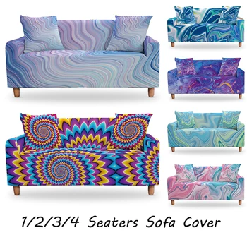 

Trippy Sofa Cover Marble Sofa Covers For Living Room Sofa Decor Stretch Non-slip Psychedelic Elastic Couch Cover Sofa Slipcover