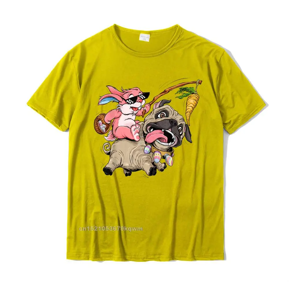 Fashionable T Shirt Casual Short Sleeve Fashionable Crewneck Cotton Tops T Shirt Summer Sweatshirts for Men Lovers Day Funny Easter Bunny Pug T Shirt for Boys Girls Toddlers Kids__5229 yellow