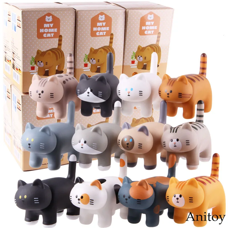 

Cat Bells Cartoon Kawaii Neko Cat Animal Decoration Dolls PVC Action Figure Collectible Model Toy Set