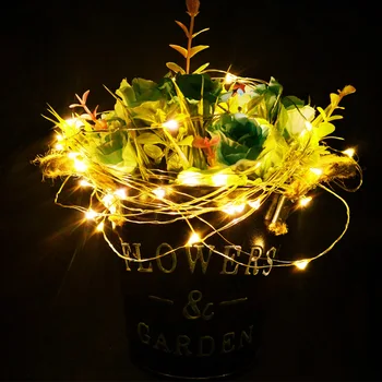 

Sliver Wire LED String Lights DC 3V Living Room Decoration Wedding Party Christmas Tree Outdoor Garland Fairy Lights