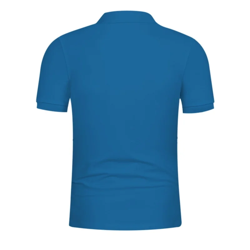 Однотонный деловой Повседневный 3d рубашки поло мужские синие Харадзюку полиэстер мужские рубашки-поло с коротким рукавом мужские рубашки поло Большие размеры S-7XL