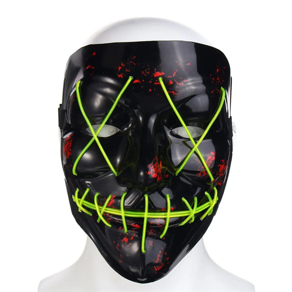 Funny LED Light Up Flash Mask Halloween Party Night Club Festival Men Women Costume Cosplay LED Novelties Mask DJ Mask
