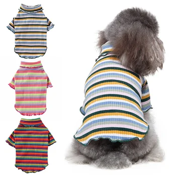 

Spring Summer Pet Dogs T-shirt Super Soft Stripe Bottom Shirt For Small And Medium Dogs Pet Puppy Clothes Ropa Para Perros
