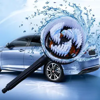 

Automatic Rotating Cleaning Tool Car Wash Brush Replaceable Heads Truck Tire Windows Cleaning Handle Brush Car Accessories