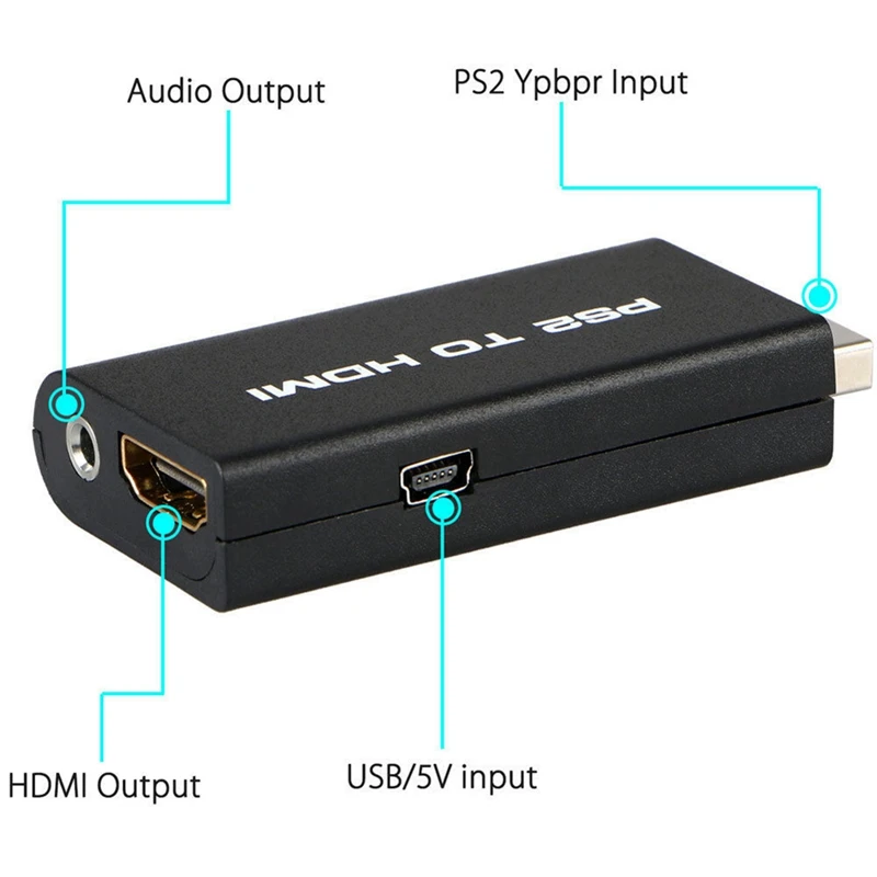 Преобразователь видеосигнала HDMI AV адаптер ж/3,5 мм аудио выход для HDTV монитора