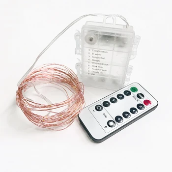 

Fairy Lights Battery Operated 100LED String Lights Remote Control Timer Twinkle String Lights 8 Modes 16.4 Feet Firefly Lights