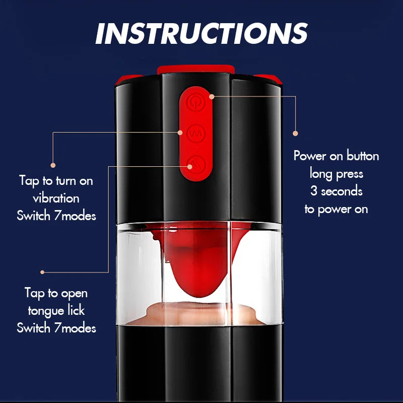 UNIMAT For Man Penis Glans Exerciser Masturbation Cup Enlargement Pump Sex Machine Oral Rotation Heating Vibration |