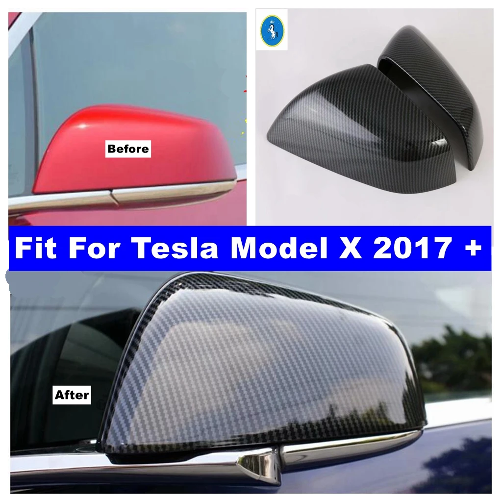 Rearview Mirror Shell Rear view Mirror Cap Cover Trim Fit For Tesla