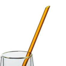 5 шт. креативно цветная стеклянная соломенная соковая трубка для напитков для смузи практичная замороженная соломинка многоразовая вечеринка на день рождения LA101