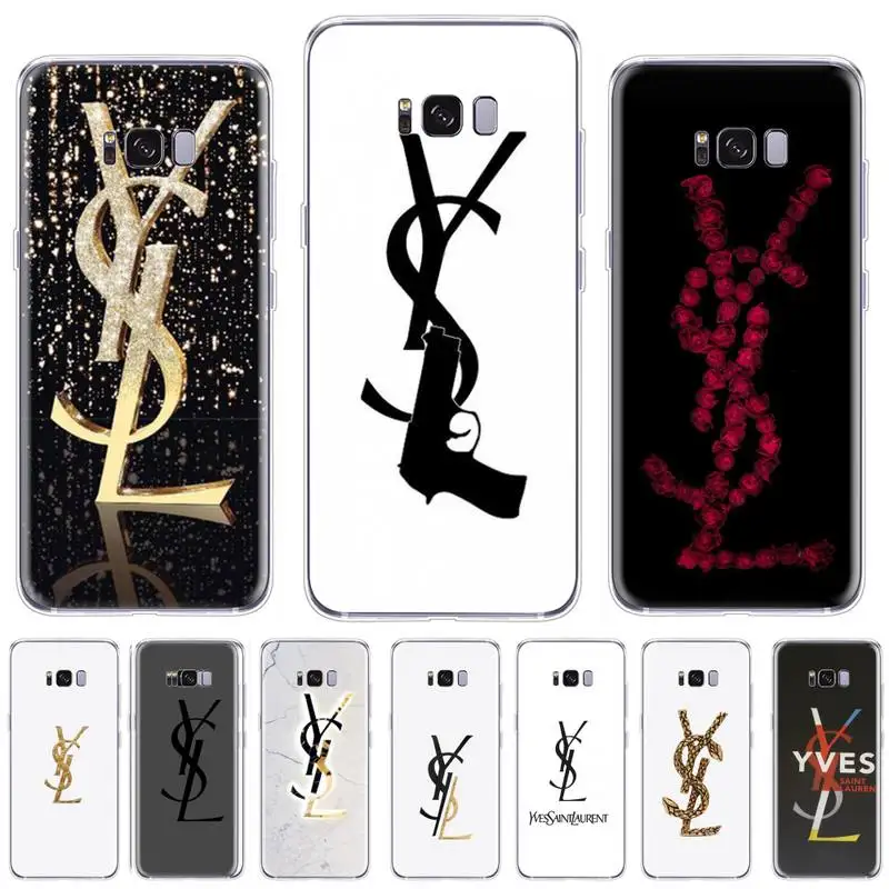

Yves French luxury fashion TPU Soft Silicone Phone Case Cover For Samsung S5 S6 S7 S8 S9 S10 e S20 Ultra edge plus lite