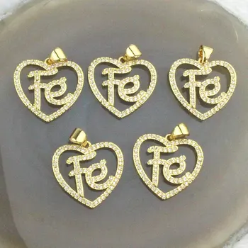 

18mm 10pcs/lot fashion colorful cz pendant,love theme cubic zircon charm,jewelry wholesale bracelet/necklace accessories