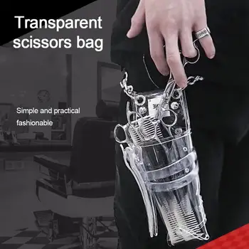 

Hairdressing Transparent Scissors Sling Bag Hair Stylist Pocket Personality Innovative Trendy Hairdressing Stylist Tool