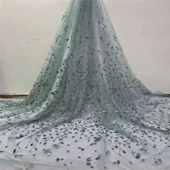 

Madison Beaded Lace Fabric Luxury Heavy Handmade Beads Lace African French Tulle Mesh Lace for Nigerian Wedding Party