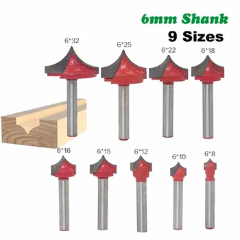 

6mm Shank Milling Cutters CNC Round Nose Bits Round Point Cut Bit Shaker Sharp Cutter Solid Carbide Tool For Woodworking MC06006