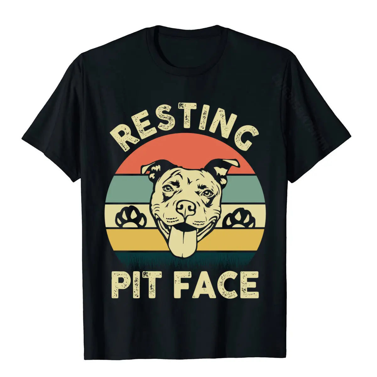 Funny Dog Pitbull Rapping Pit Face, Pitbull Lover Gift Felpa Top Shirt Brand New Comics Cotton Magliette Da Uomo Divertenti