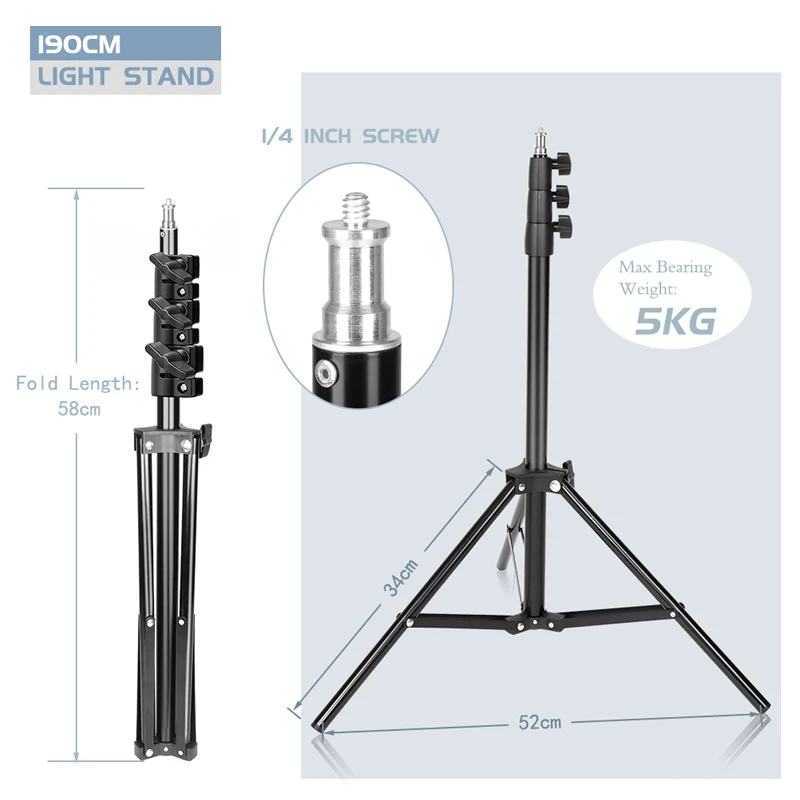 Studio Photography Light Stand Adjustable Umbrella Holder