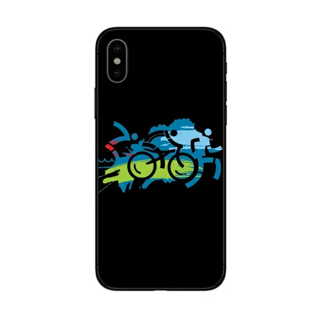 Триатлон Ironman логотип плавать велосипед марафон задняя крышка для iPhone 6 6s 7 8 Plus 5 5S
