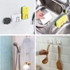 Kitchen Stainless Steel Sponges Holder Drain Drying Rack Self Adhesive Sink Shelf Kitchen Accessories Storage Organizer Gadgets ► Photo 2/6