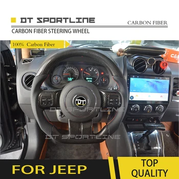 

Carbon Fiber/Leather material Steering Wheel Trims Cover Cap Customized accessori auto Replacement For JEEP Guide Wrangle