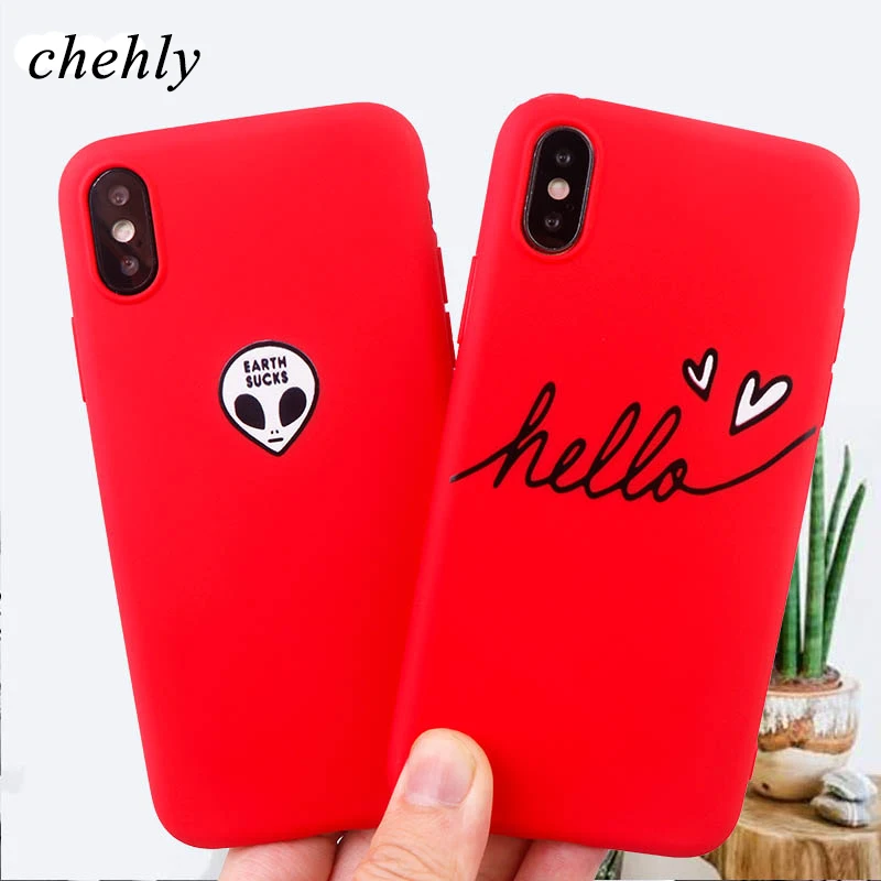Trendy Letter phone case for iPhone 6s 7 8 11 Plus Pro X XS Max XR Alien cases soft silicone fitted cell Phone Accessories cover |
