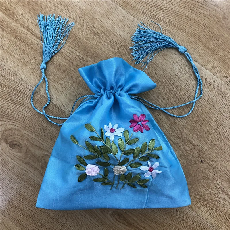 Wholesale10pcs Китайский классический, ручной работы с вышивкой шелковый кошелек мешочки для подарков