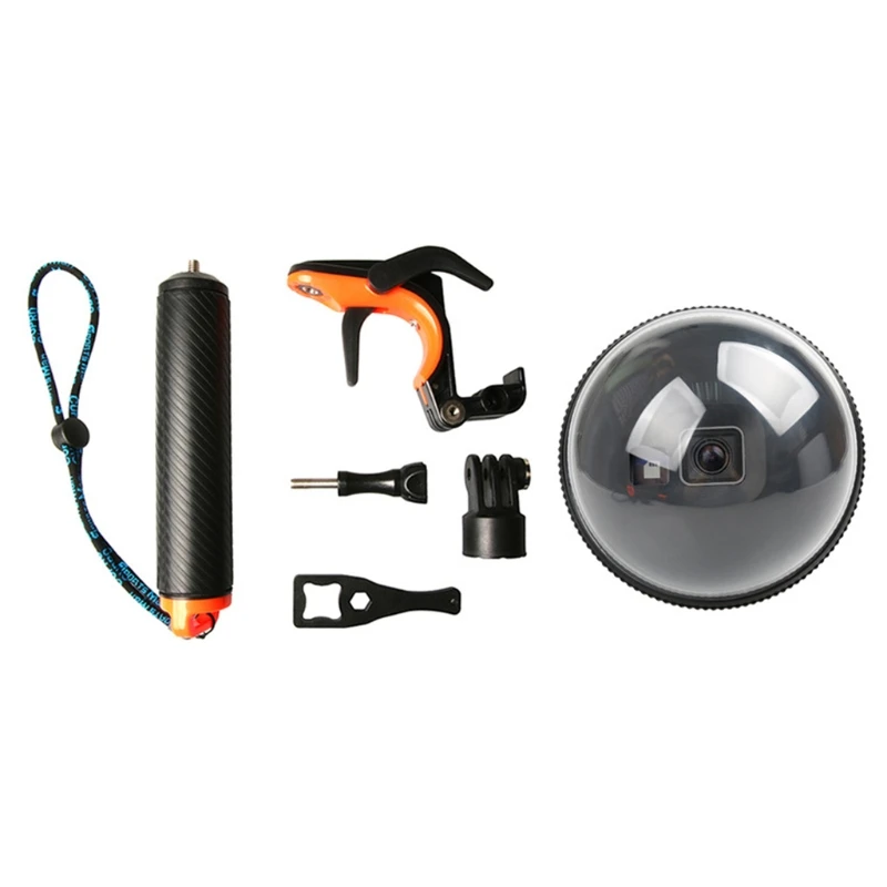 

New Diving Dome Port Waterproof Housing Case Cover For GoPro Hero 5/6 Camera Trigger qiang