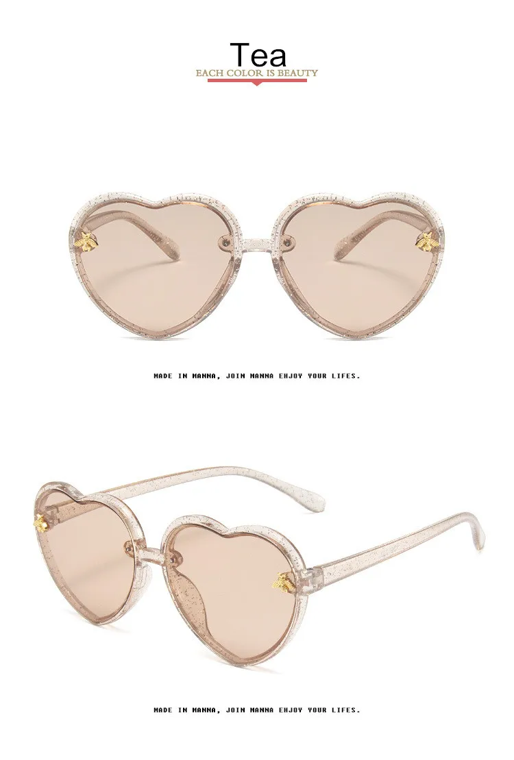 womens ray bans Fashion Heart Children Sunglasses Boys Girls Sun Glasses Baby Brand Design Vintage Kids Sunglasses Gradient Plastic Uv400 rose gold sunglasses