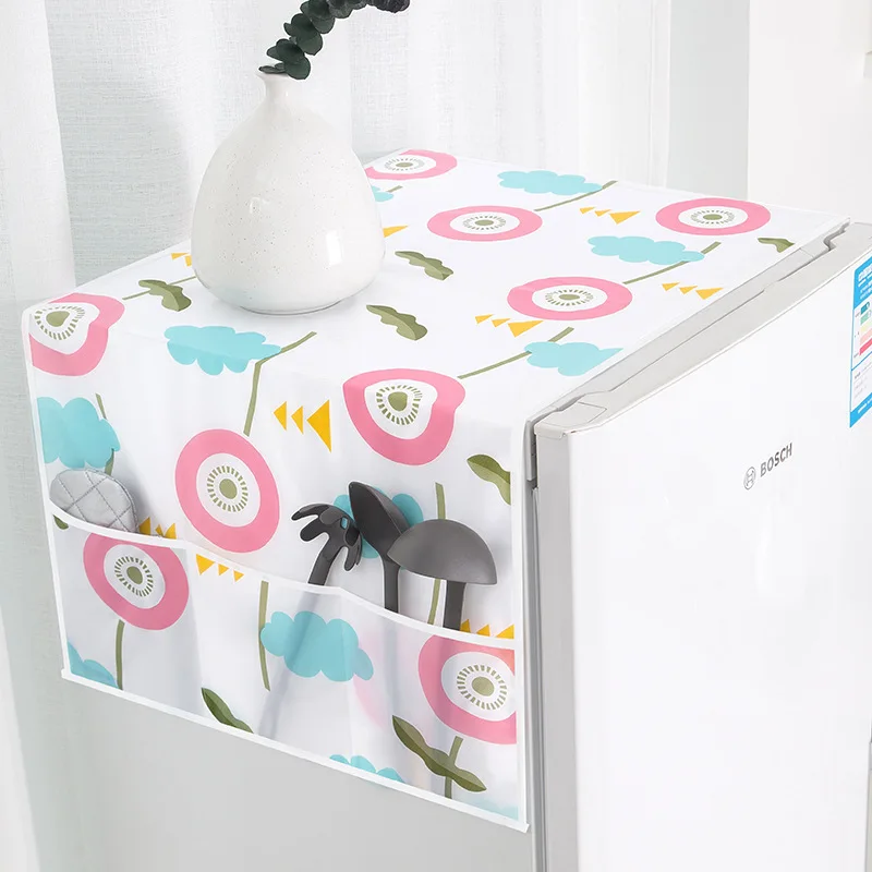 Cartoon Household Refrigerator Dust Cover Multifunctional Hanging Storage Bag