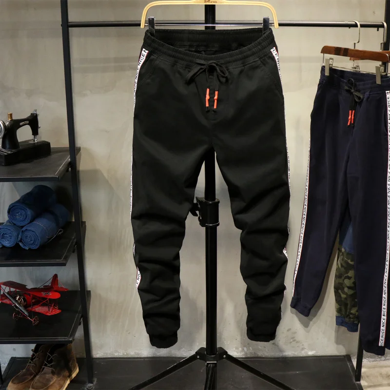 Promotion S-7XL Large Size Pants ManHarem Pants Loose Comfortable Elastic Waist Trousers Classic Hip Hop Biker Punk Causal Daily Clothes